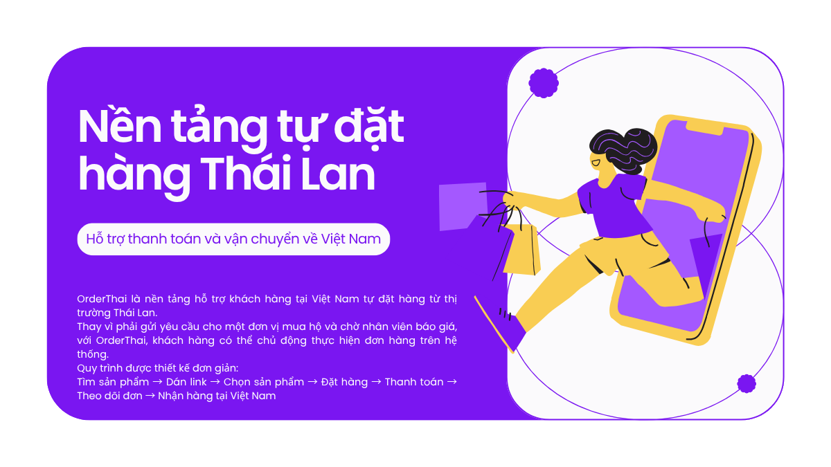 Nền tảng tự đặt hàng Thái Lan – Hỗ trợ thanh toán và vận chuyển về Việt Nam